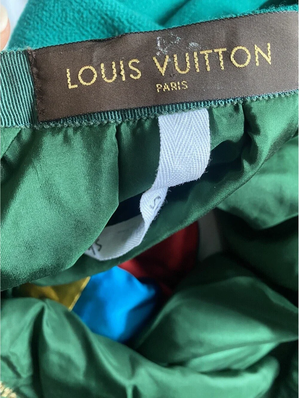 Vintage Louis Vuitton 2006 FR-36/38 Marc Jacobs Green Tray Asymmetrical Skirt